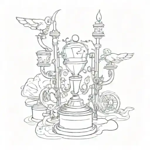 Writing Saying We See Things They'll Never See With Threecm Little Trophies Underneath