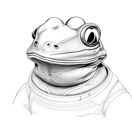 Frog Sitting Programming On His Computer With A Helmet On