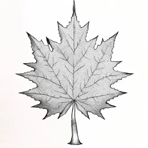 Maple Leaf And Palm Tree
