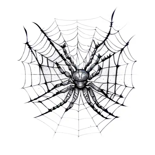 Spooky Webs Spiders Circle