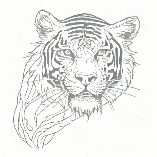 Tiger On Iner Bicep