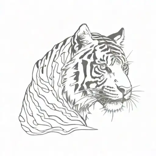 Tiger On Iner Bicep