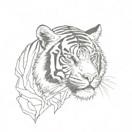 Tiger On Iner Bicep