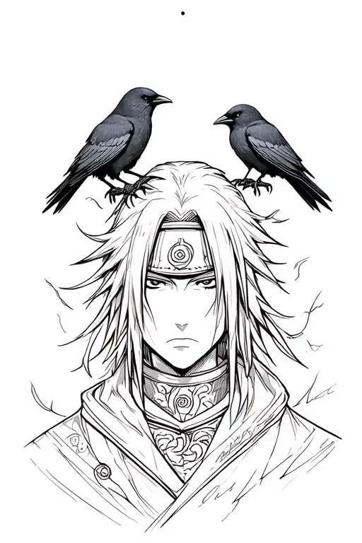 Itachi Uchiha With Crows