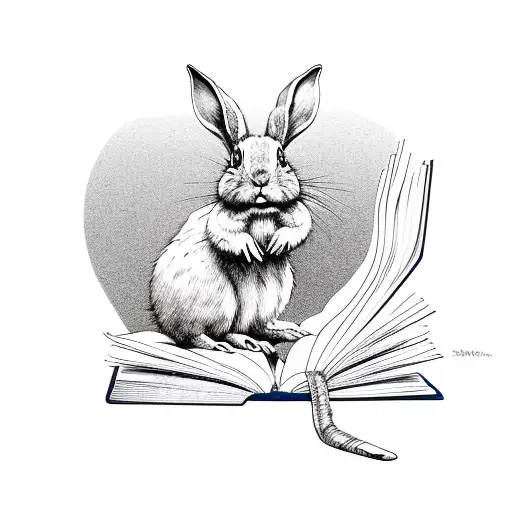 Brair Rabbit And Characters Escaping From A Propped Open Book