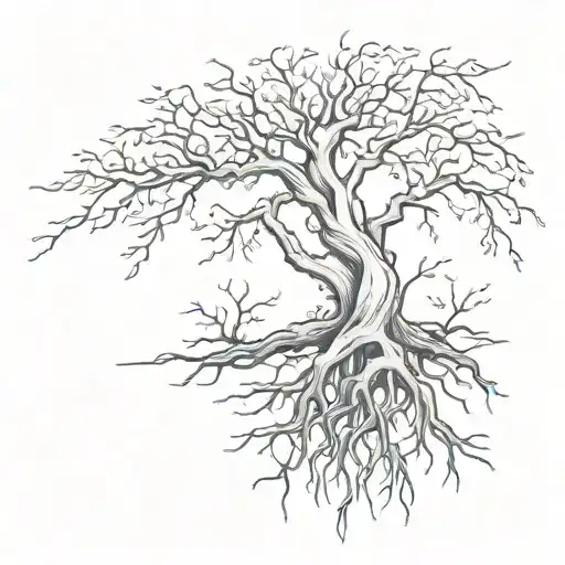 Tree Roots Coming Out Of A Band