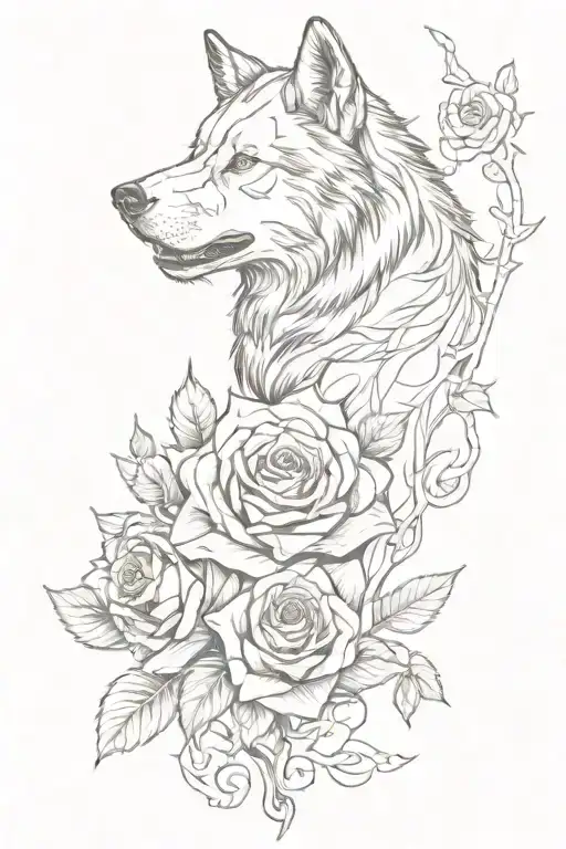 Wolf And Rose