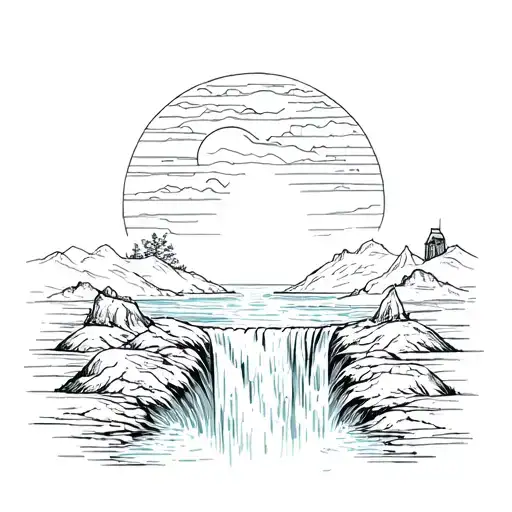 Sun Becomes A Waterfall