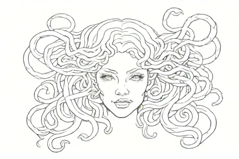 Medusa Gorgon Without Snake Heads