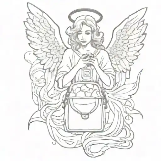 Angel Hoding Bag Of Sugar