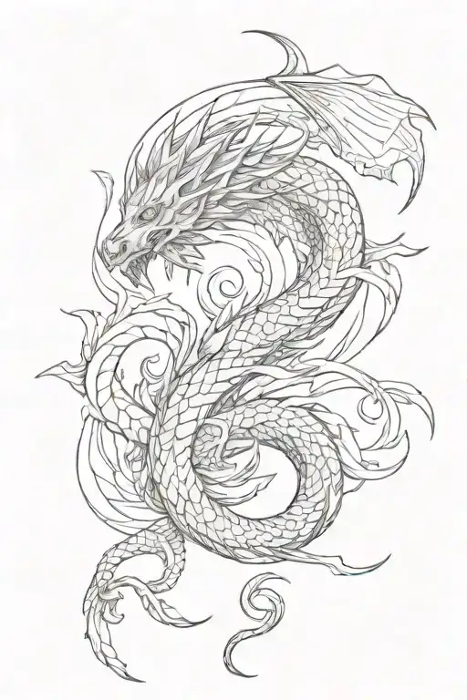 Vertical Flying Dragon Coiled