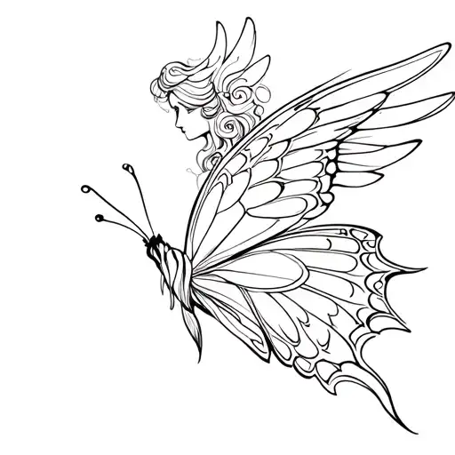 Angel Butterfly With Wings