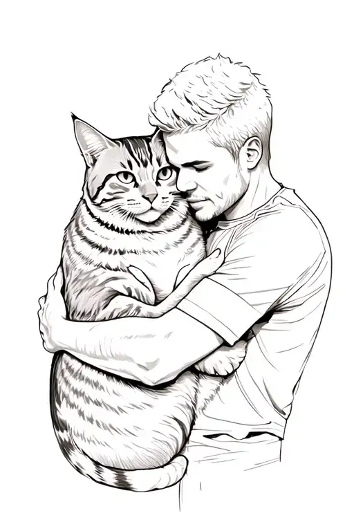 Jensen Ackles Hugging A Cat