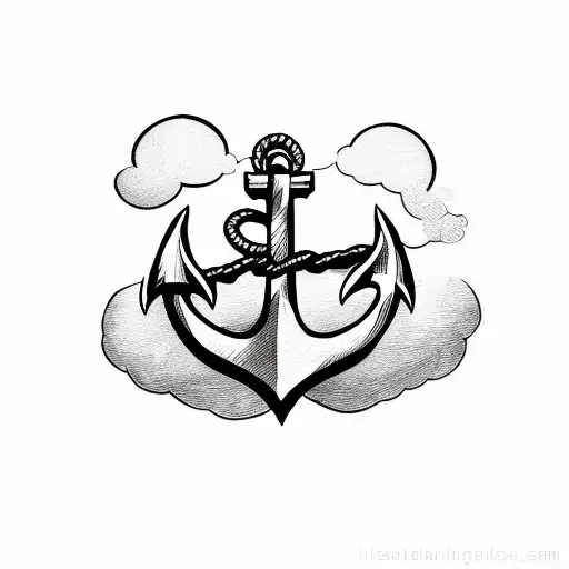 Anchor With A Rope And 7456 In It