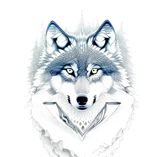 Wolf And Fish In Spirit Form