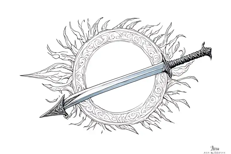 Sword With Arua Around It