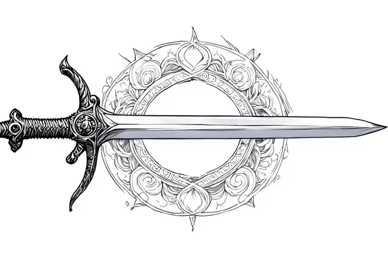 Sword With Arua Around It