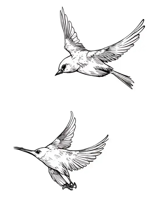 A Canary Bird Flying Away