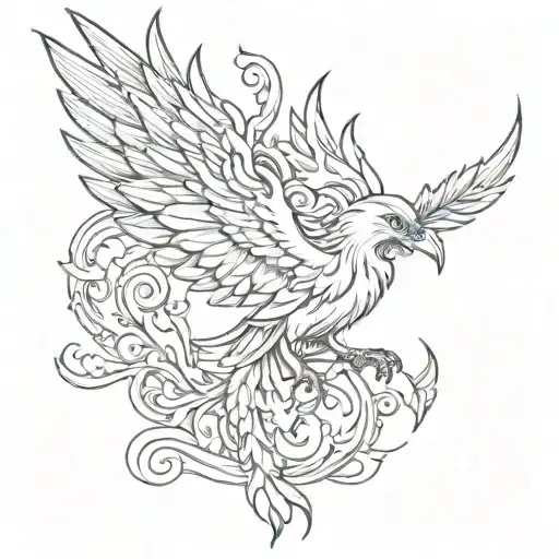 An Armband Tattoo With A Phoenix