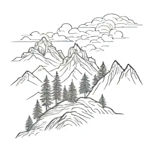 Mountain And Trees