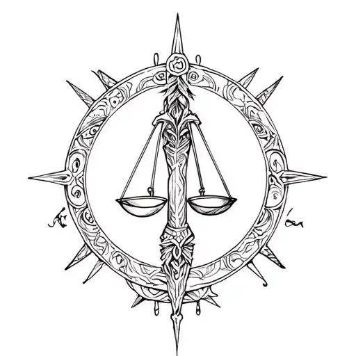 Armormed Libra Zodiac Sign Tattoo For Men