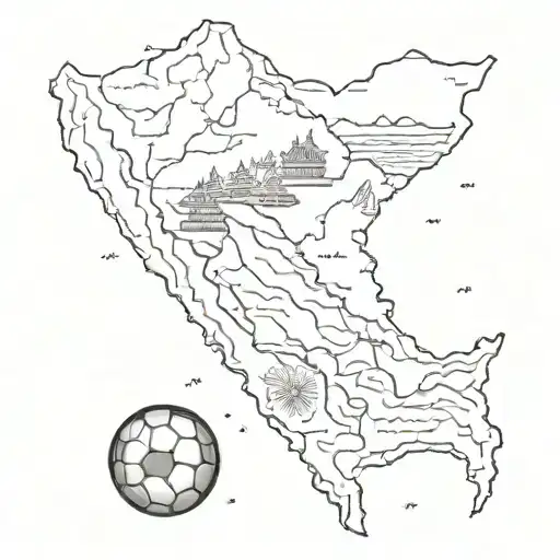 Combine A Football And A Map Of Nepal To Create A Unique Design