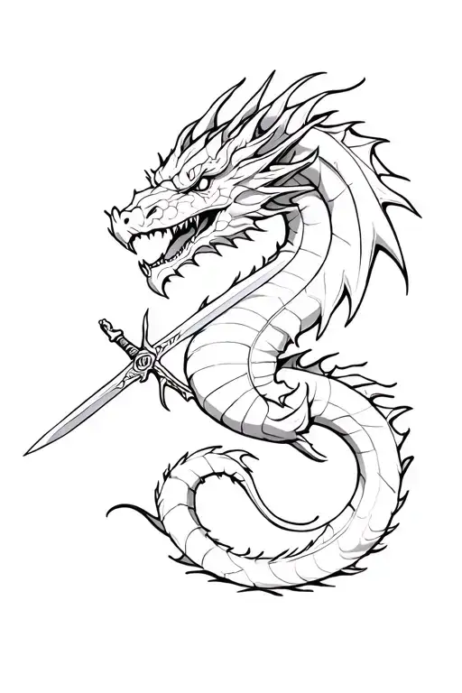 Dragon With A Sword