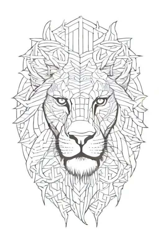 Cut The Face In Half Separeted By A Line