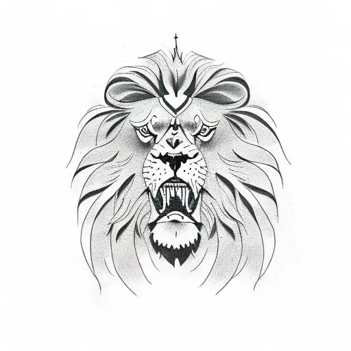 Lion And Eagle Tattoo For Arm