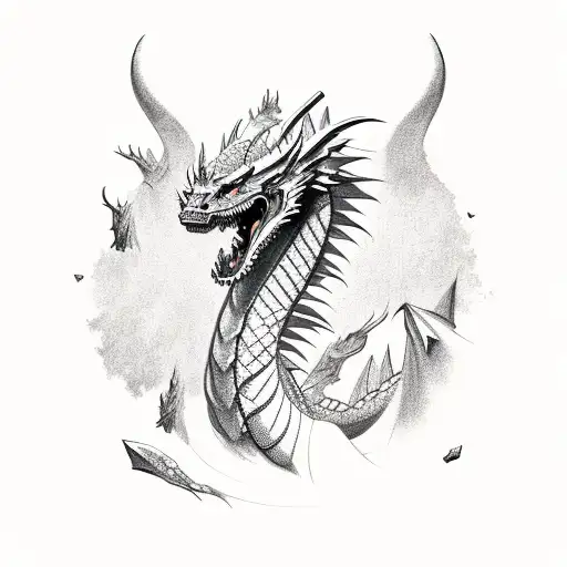 Feminine But Impressive Dragon On The Shoulder