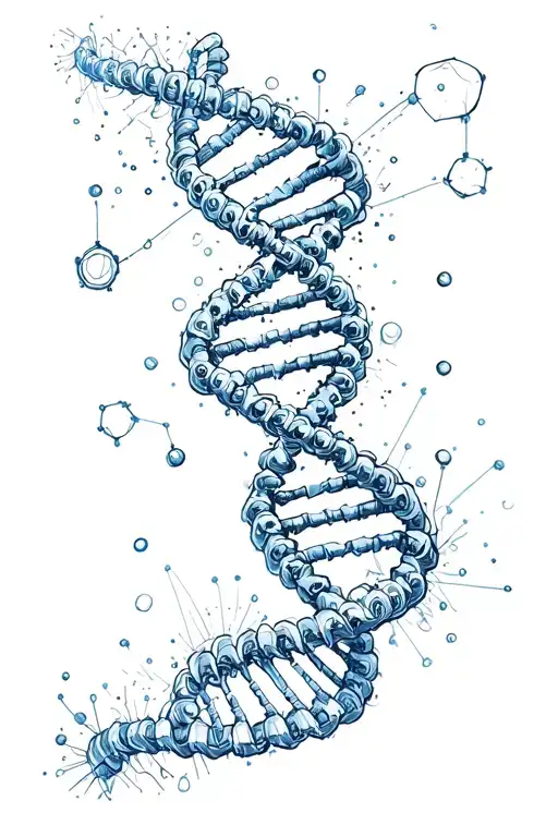 Dna Double Helix Connecting Atoms