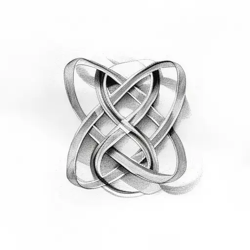 Double Infinity Symbol With The Name Hugo Miguel