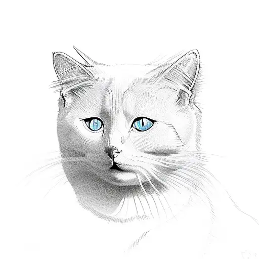 A Yellow White Cat