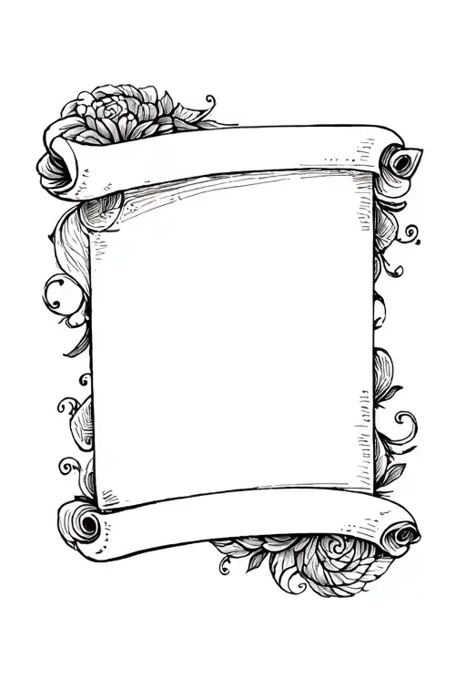 An Long Blank Scroll Letter With Quilpen