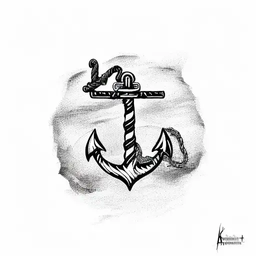 Anchor With Poseidon's Trident