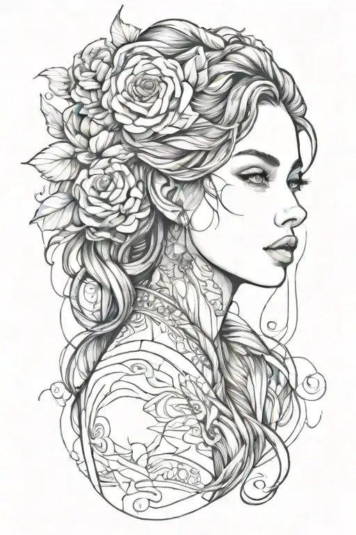 Indigeous Girl Looking Forward With The Face