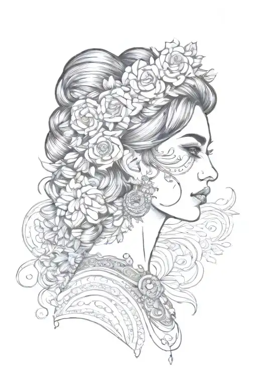 Mexican Girl Side Profile