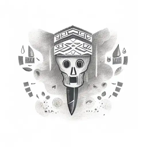 Knife And Mexican Gastronomy