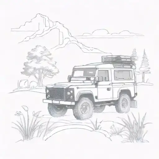 Land Rover Defender In Nature