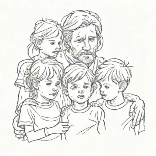 Twin Children And Dad And Mum