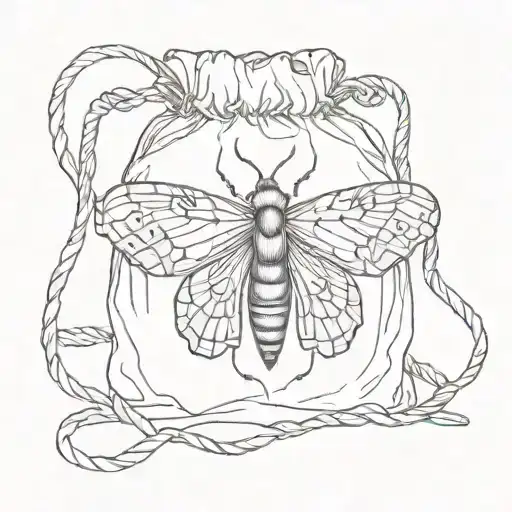 Moth In String Bag