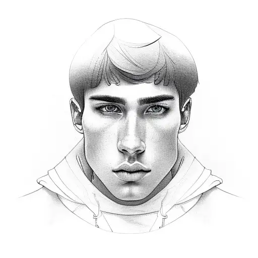 Portrait Of A Young Athletic Handsome Male