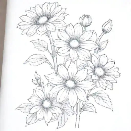 Simple Chrysanthemum And Lily Of The Valley