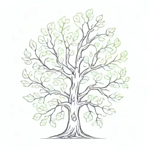 A Family Tree With Each Branch Representing A Different Family Member