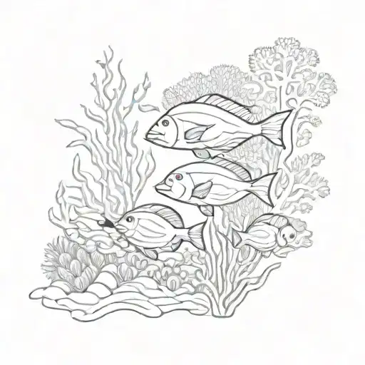 Coral Reef Saltwater Ocean Fish Family