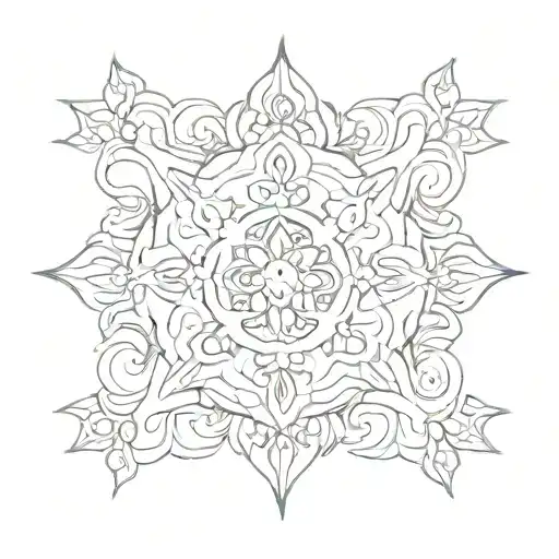 Combine Traditional Ojibwe Floral Patterns With Beaded Borders In A Mandala Tattoo Design