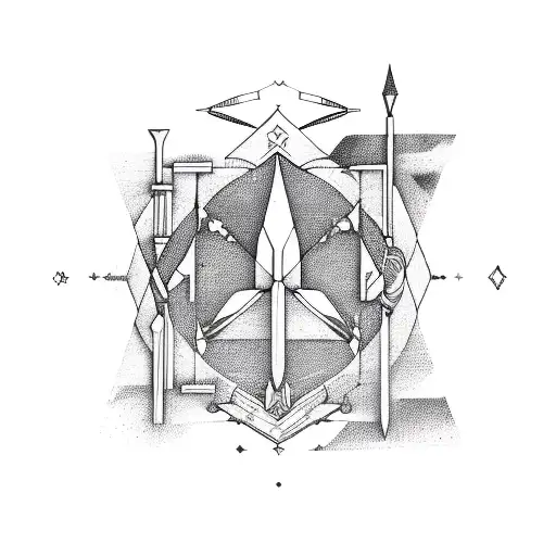 Sagittarius And Virgo Geometric