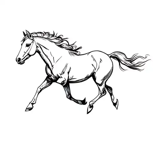 Palomino Horse Galloping