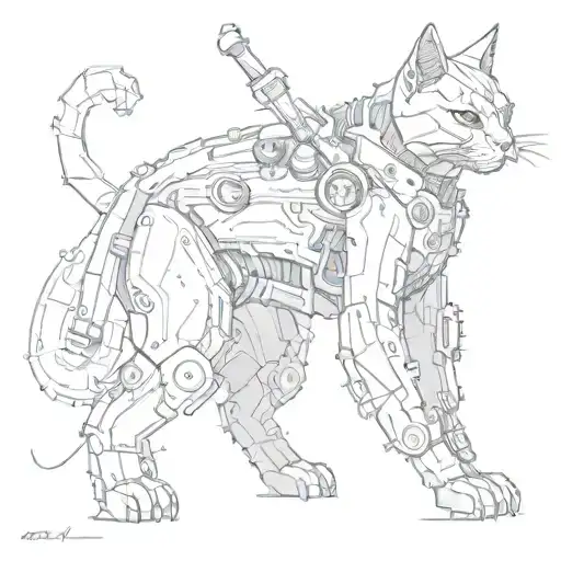 Mechanical Cat Warrior
