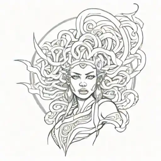 An Afrocentric Medusa Warrior